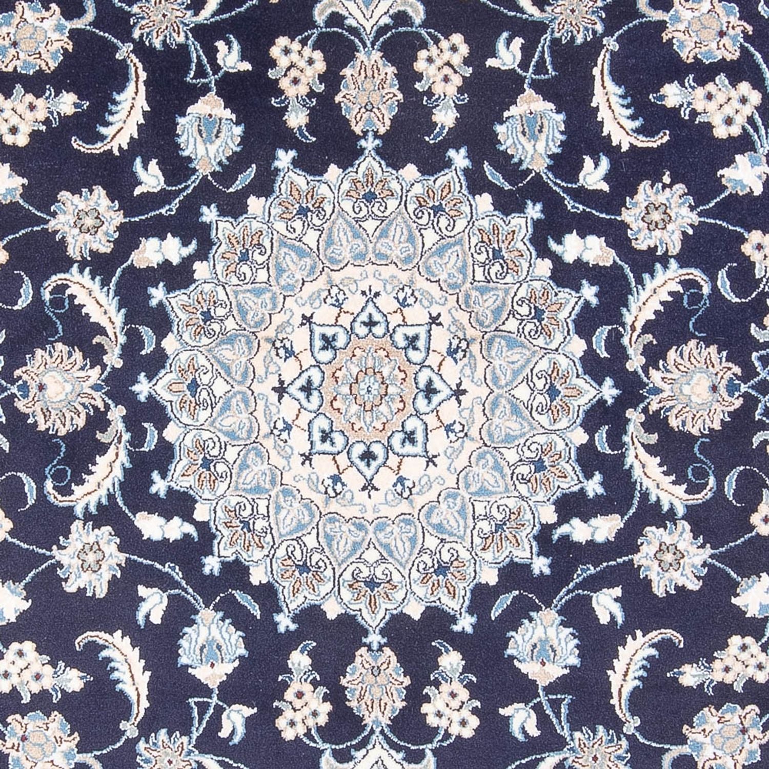Alfombra persa - Nain - 291 x 190 cm - azul oscuro