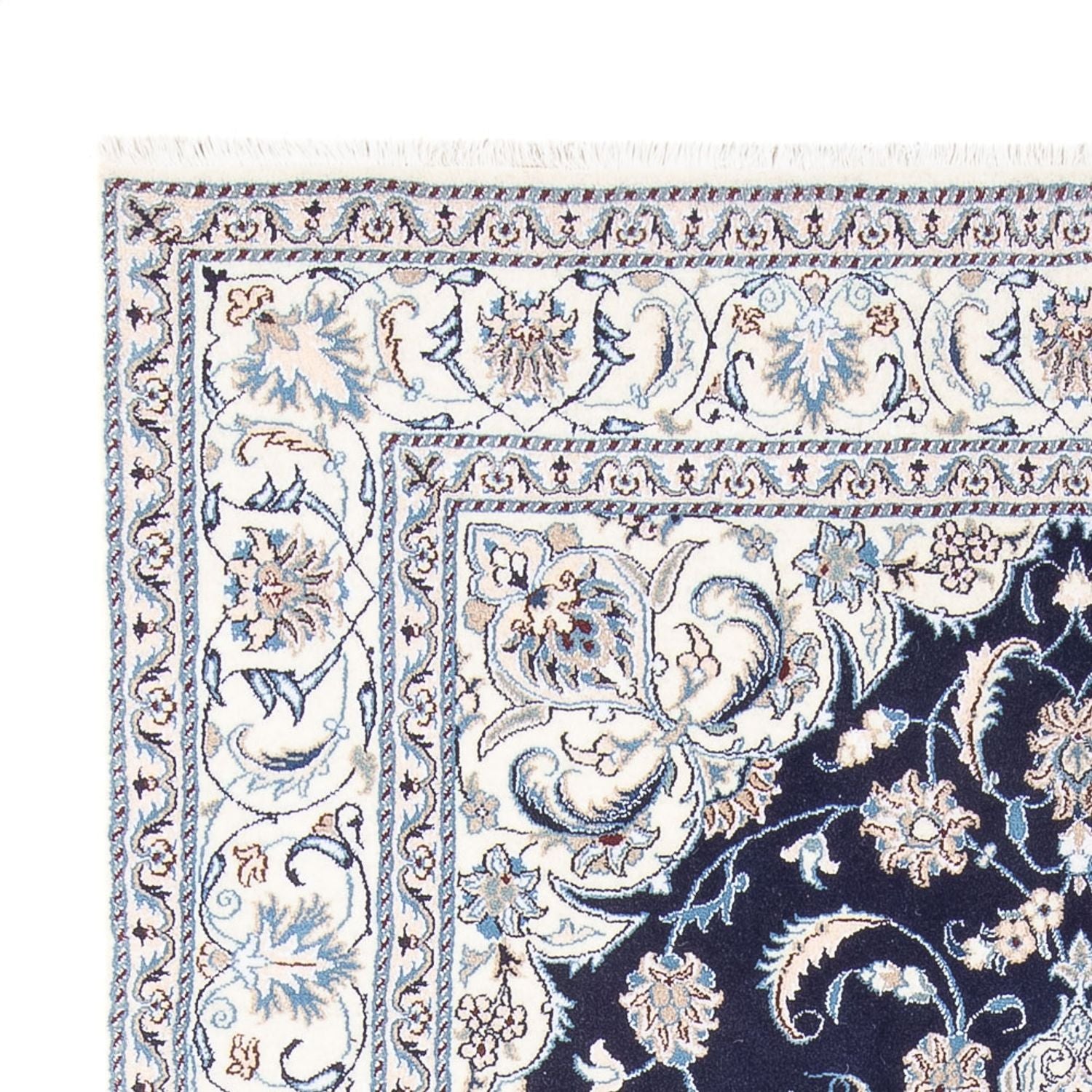 Alfombra persa - Nain - 291 x 190 cm - azul oscuro