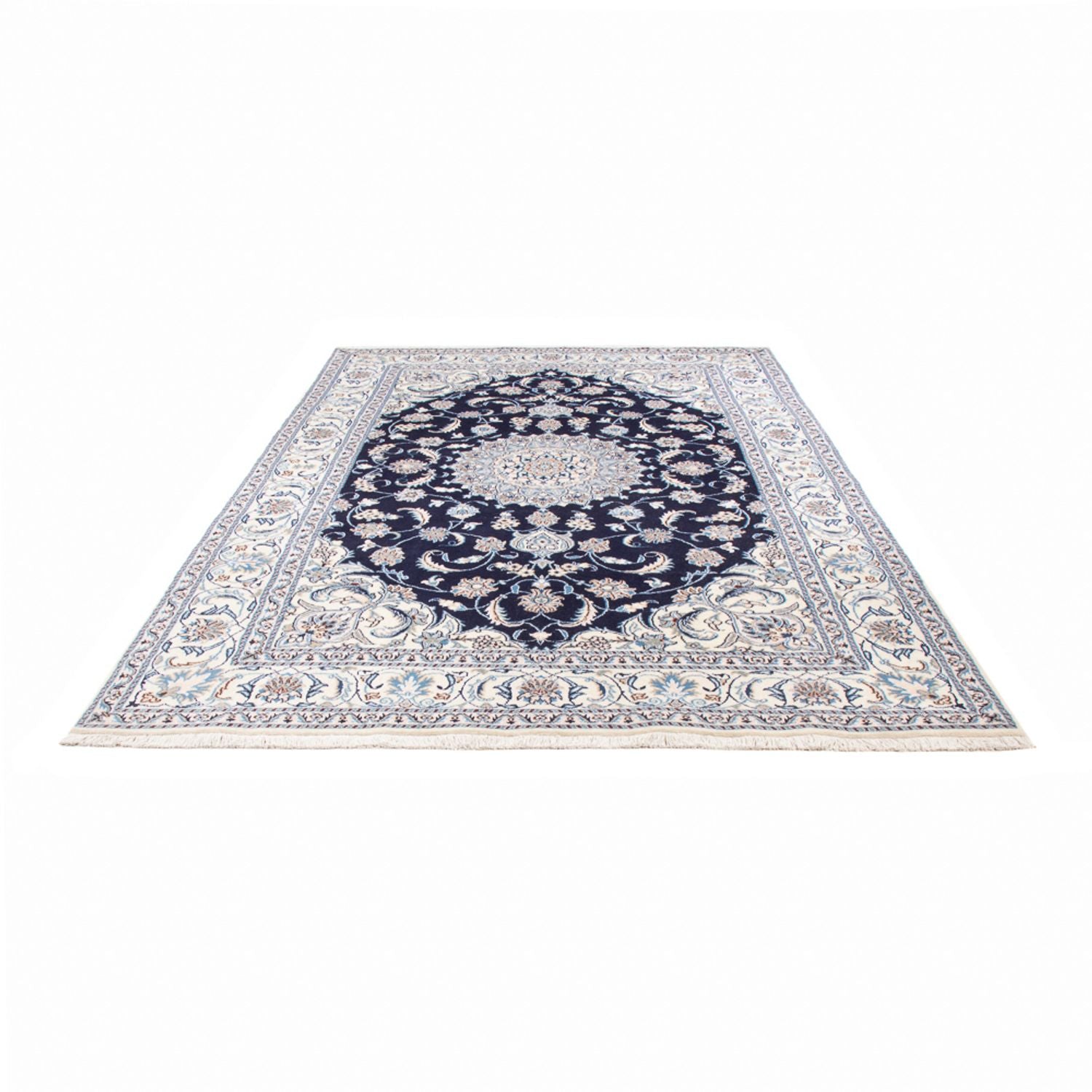 Alfombra persa - Nain - 291 x 190 cm - azul oscuro