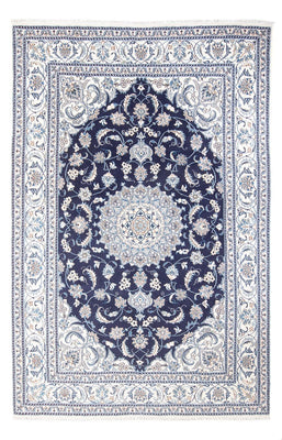 Alfombra persa - Nain - 293 x 201 cm - azul oscuro