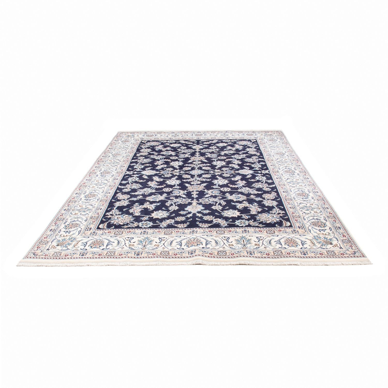 Alfombra persa - Nain - 293 x 197 cm - azul oscuro