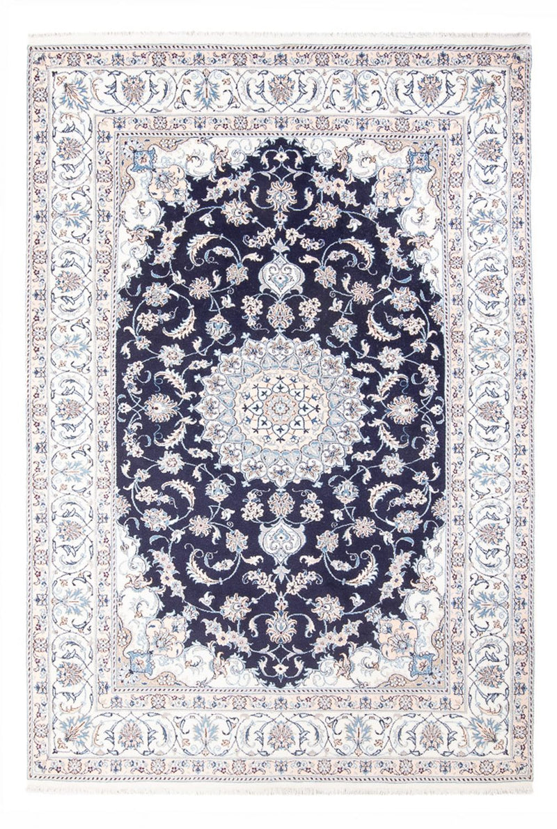 Alfombra persa - Nain - 298 x 195 cm - azul oscuro