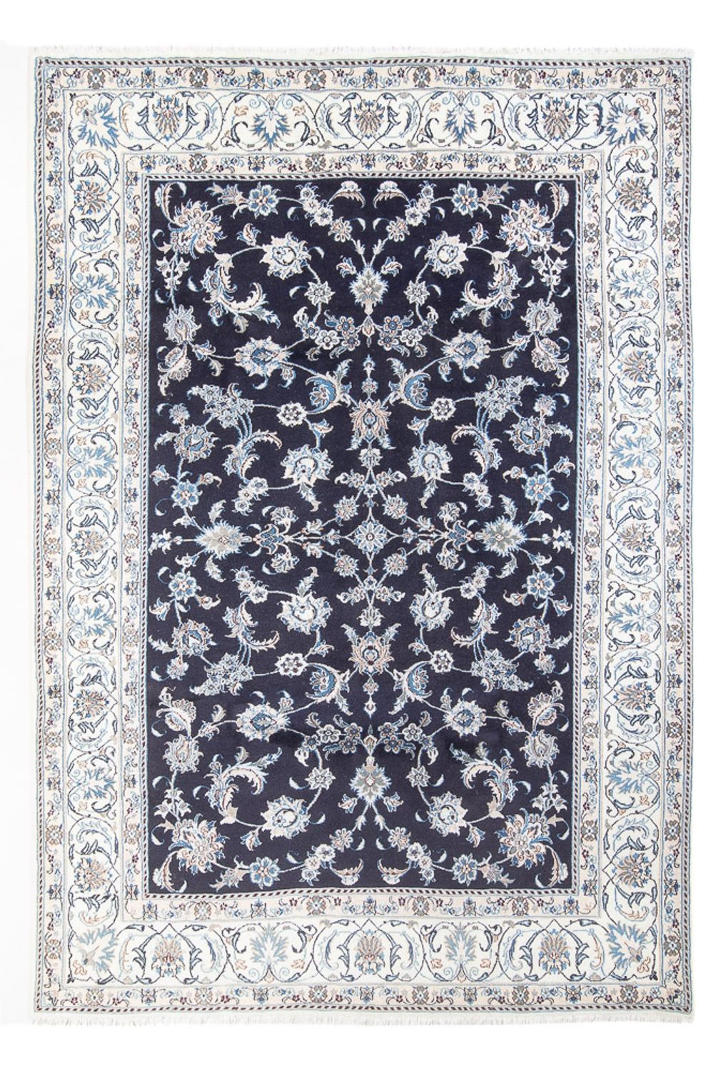 Alfombra persa - Nain - 292 x 198 cm - azul oscuro
