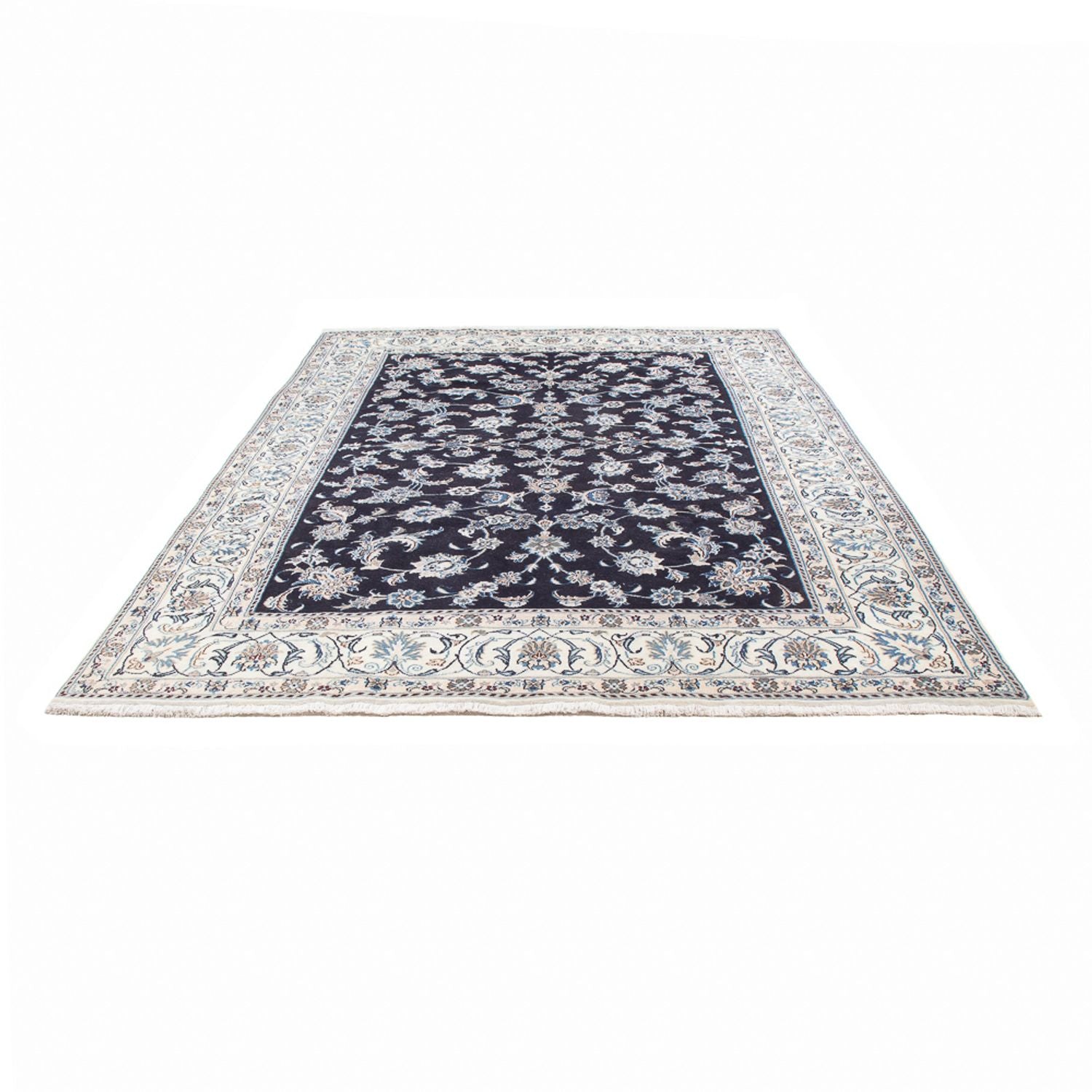 Alfombra persa - Nain - 292 x 198 cm - azul oscuro