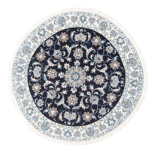 Alfombra persa - Nain redondo  - 150 x 150 cm - azul oscuro