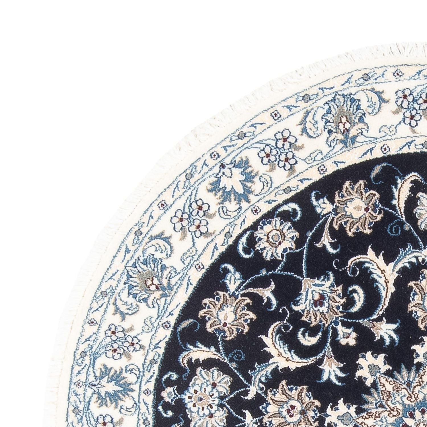 Alfombra persa - Nain redondo  - 150 x 150 cm - azul oscuro