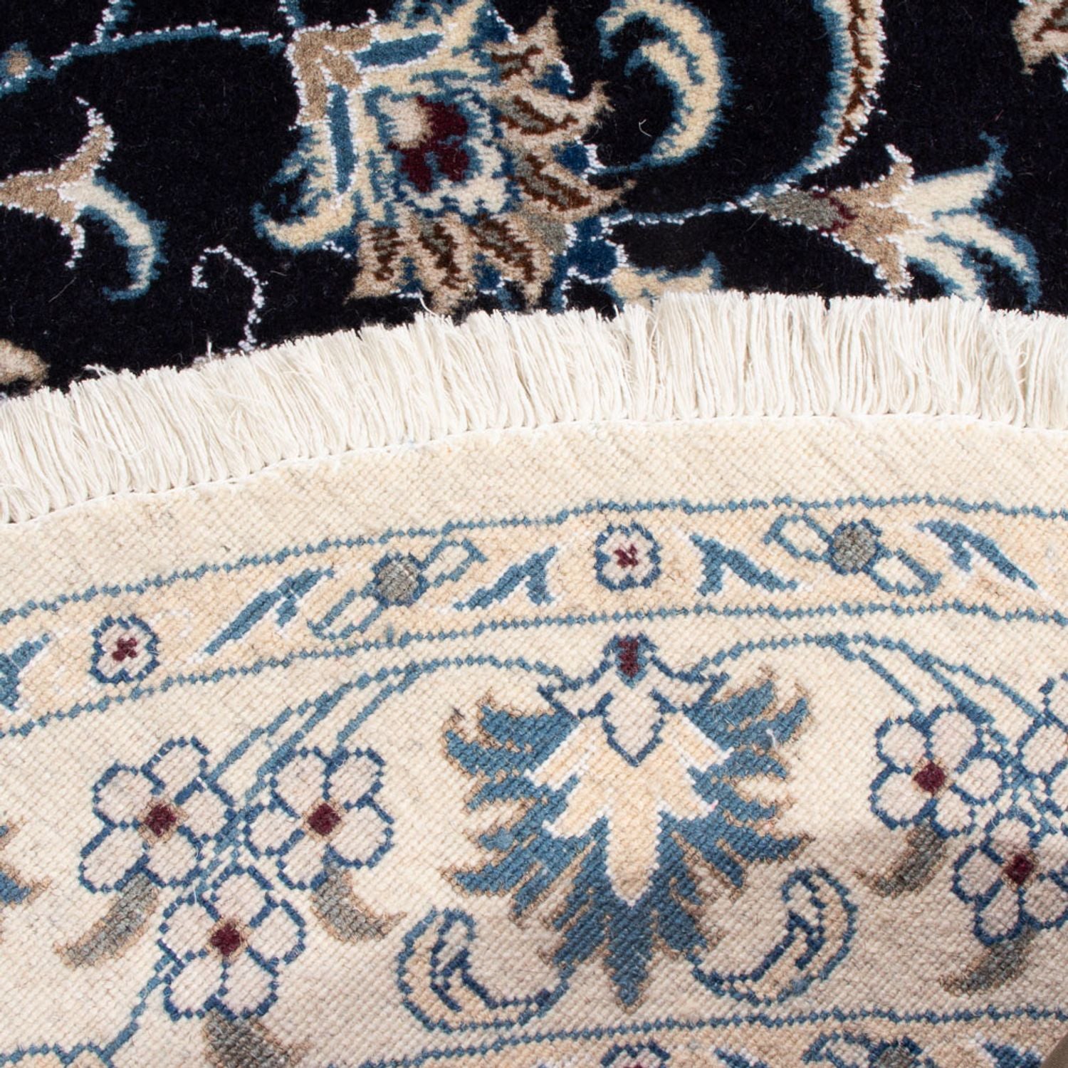 Alfombra persa - Nain redondo  - 150 x 150 cm - azul oscuro