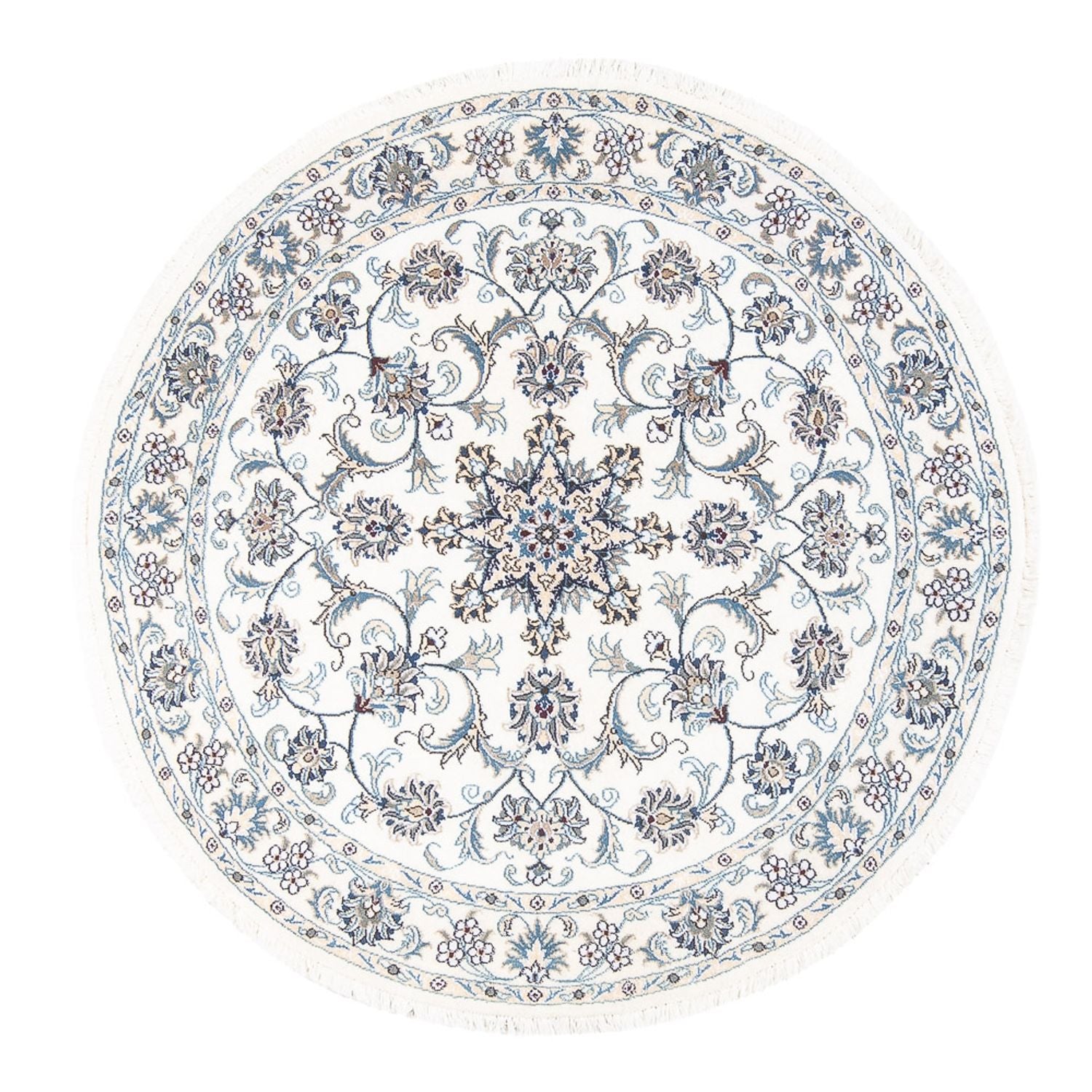 Alfombra persa - Nain redondo  - 150 x 150 cm - crema