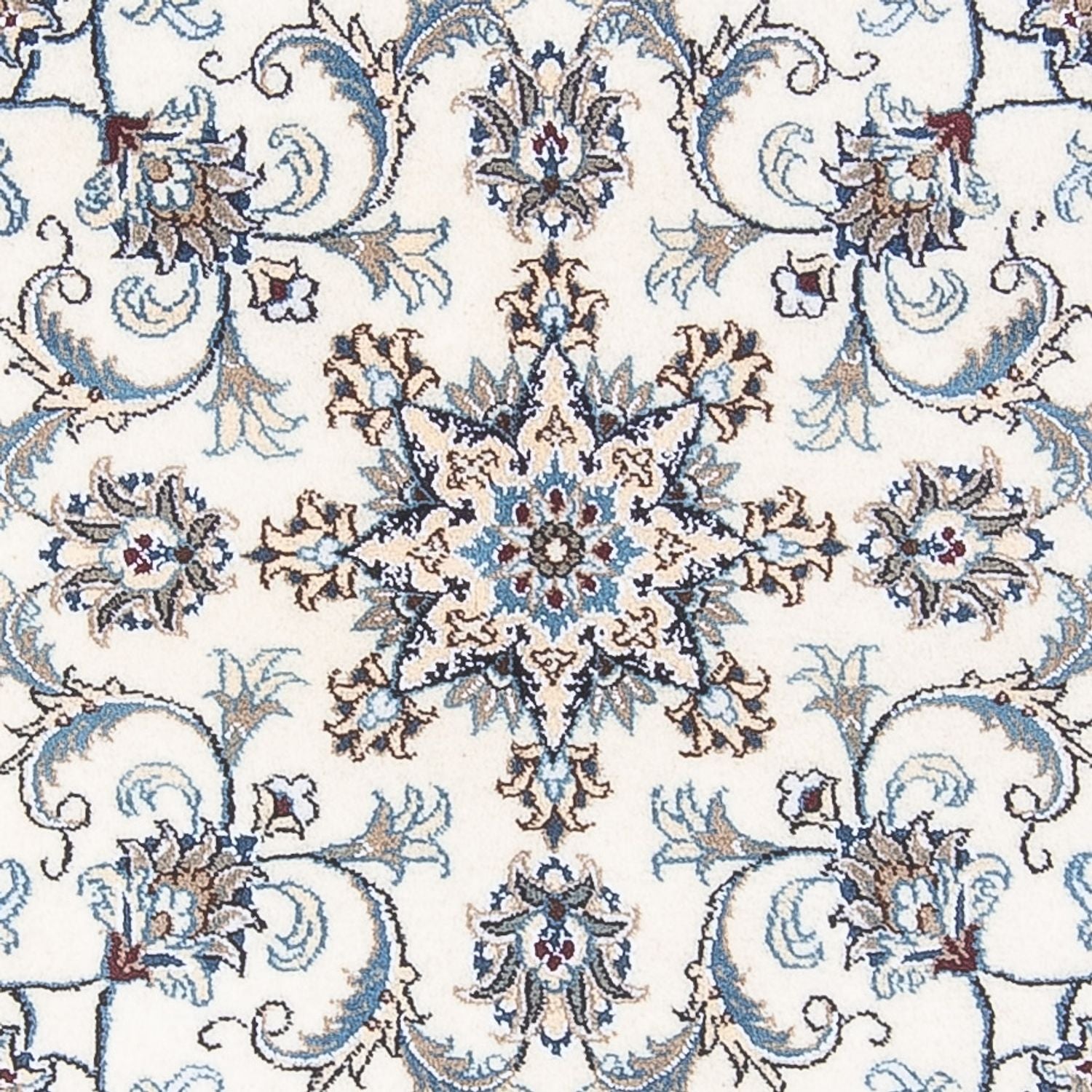 Alfombra persa - Nain redondo  - 150 x 150 cm - crema