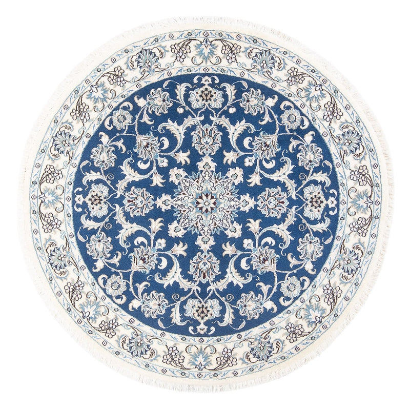Alfombra persa - Nain redondo  - 150 x 150 cm - azul