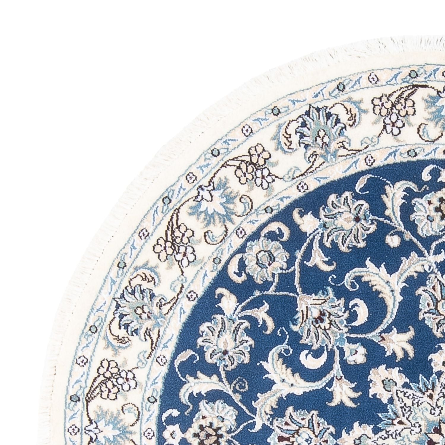 Alfombra persa - Nain redondo  - 150 x 150 cm - azul