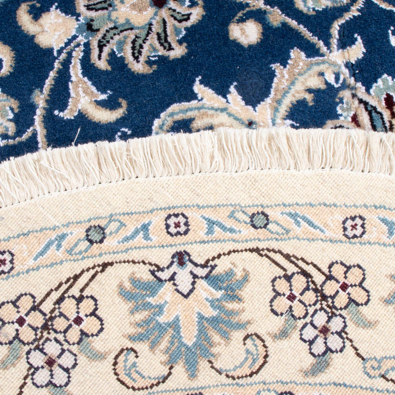 Alfombra persa - Nain redondo  - 150 x 150 cm - azul