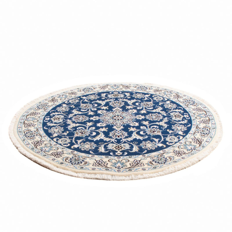 Alfombra persa - Nain redondo  - 150 x 150 cm - azul