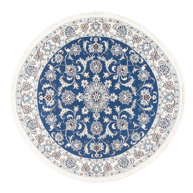 Alfombra persa - Nain redondo  - 150 x 150 cm - azul