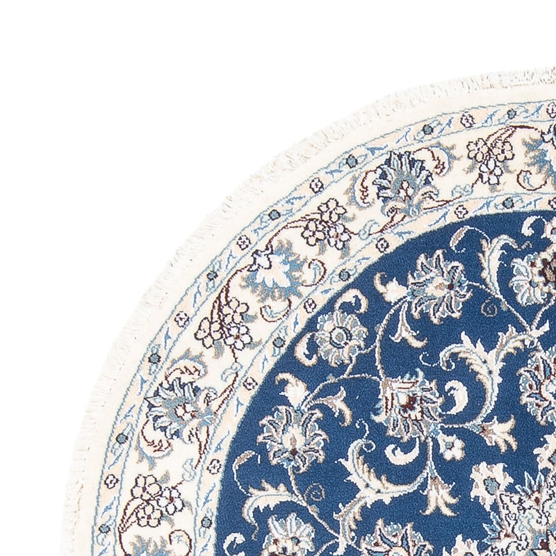 Alfombra persa - Nain redondo  - 150 x 150 cm - azul