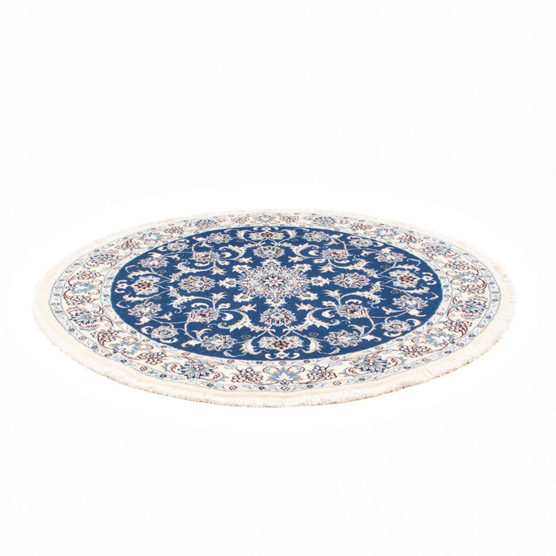 Alfombra persa - Nain redondo  - 150 x 150 cm - azul