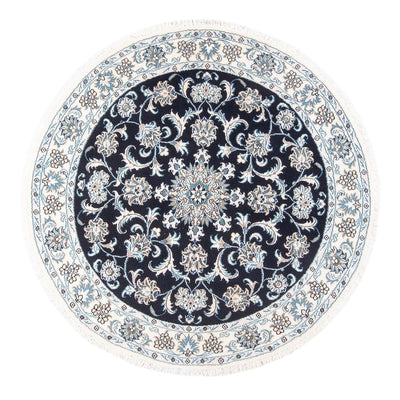 Nain Alfombra 150x150cm - Alfombra persa - azul oscuro
