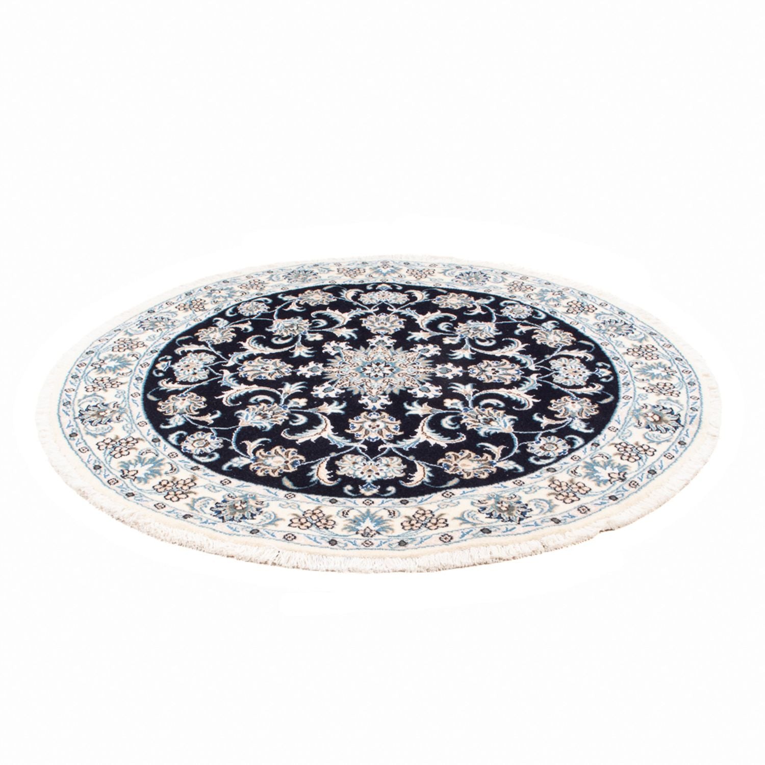 Alfombra persa - Nain redondo  - 150 x 150 cm - azul oscuro