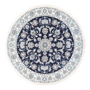Alfombra persa - Nain redondo  - 150 x 150 cm - azul oscuro