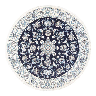 Nain Alfombra 150x150cm - Alfombra persa - azul oscuro