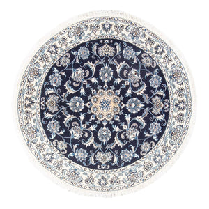 Alfombra persa - Nain redondo  - 150 x 150 cm - azul oscuro