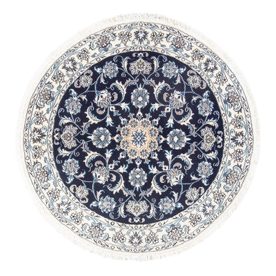 Nain Alfombra 150x150cm - Alfombra persa - azul oscuro