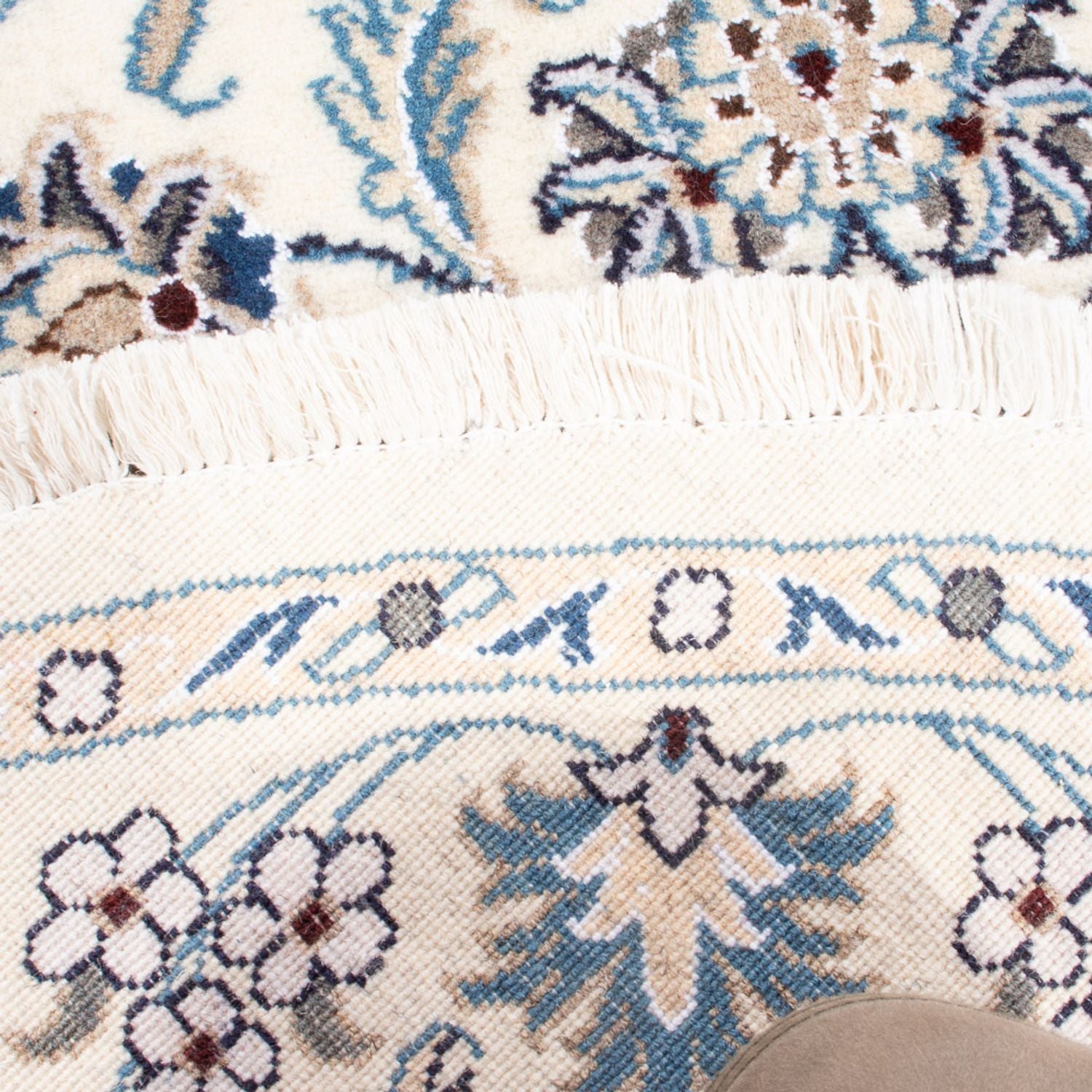 Alfombra persa - Nain redondo  - 150 x 150 cm - crema