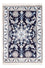 Alfombra Persa - Nain - Real - 90 x 60 cm - azul oscuro