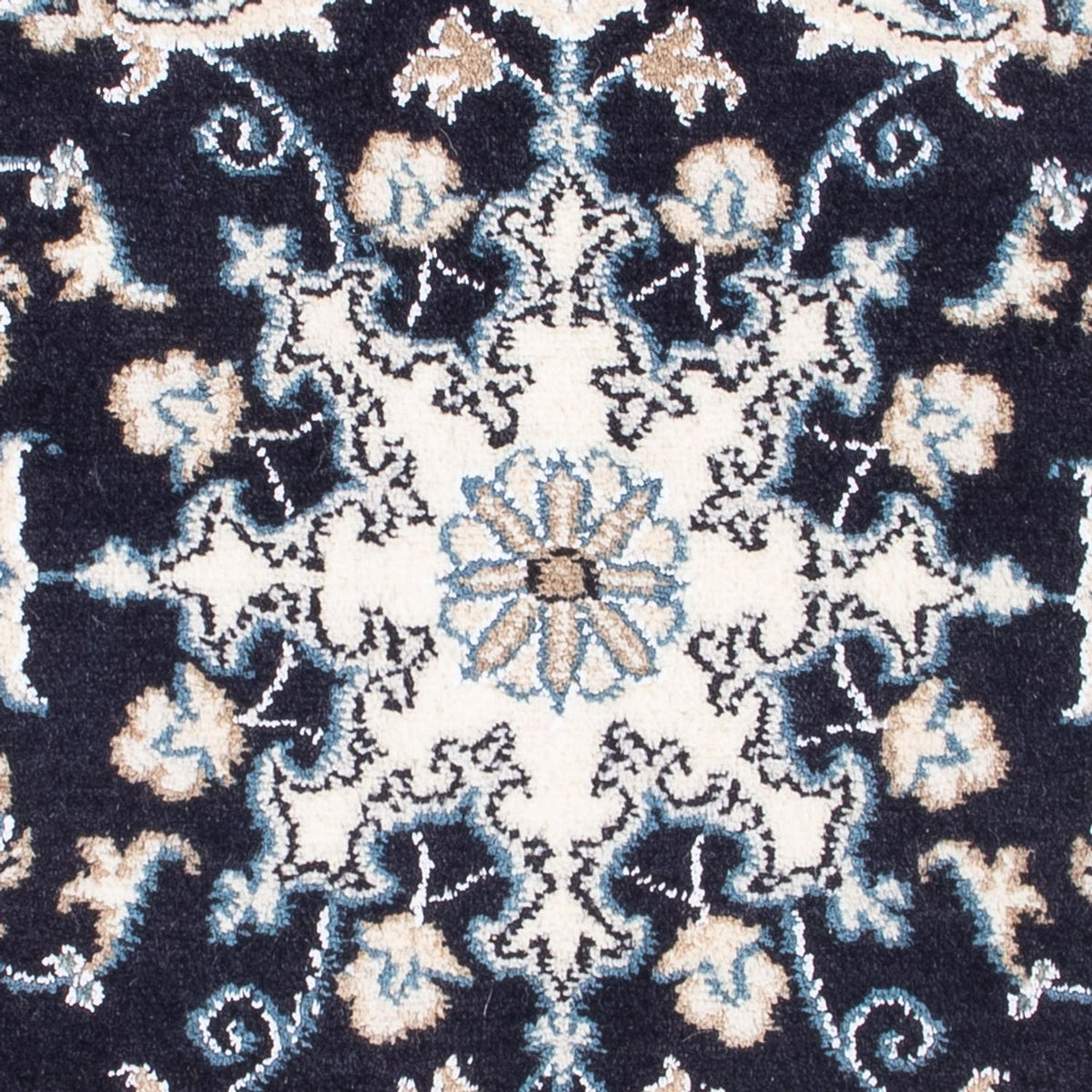Alfombra Persa - Nain - Real - 90 x 60 cm - azul oscuro