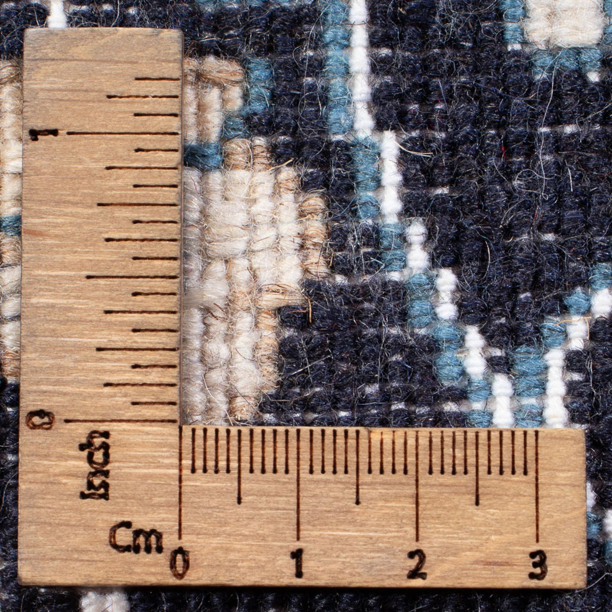 Alfombra Persa - Nain - Real - 90 x 60 cm - azul oscuro