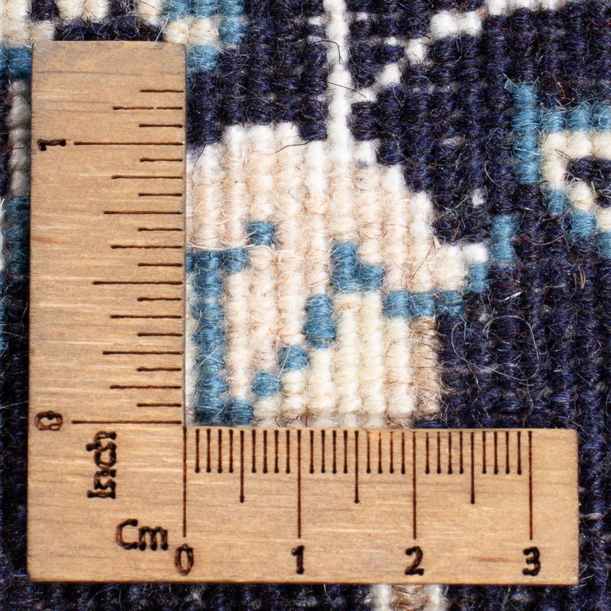 Alfombra Persa - Nain - Real - 90 x 60 cm - azul oscuro