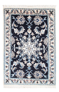 Alfombra Persa - Nain - Real - 90 x 60 cm - azul oscuro