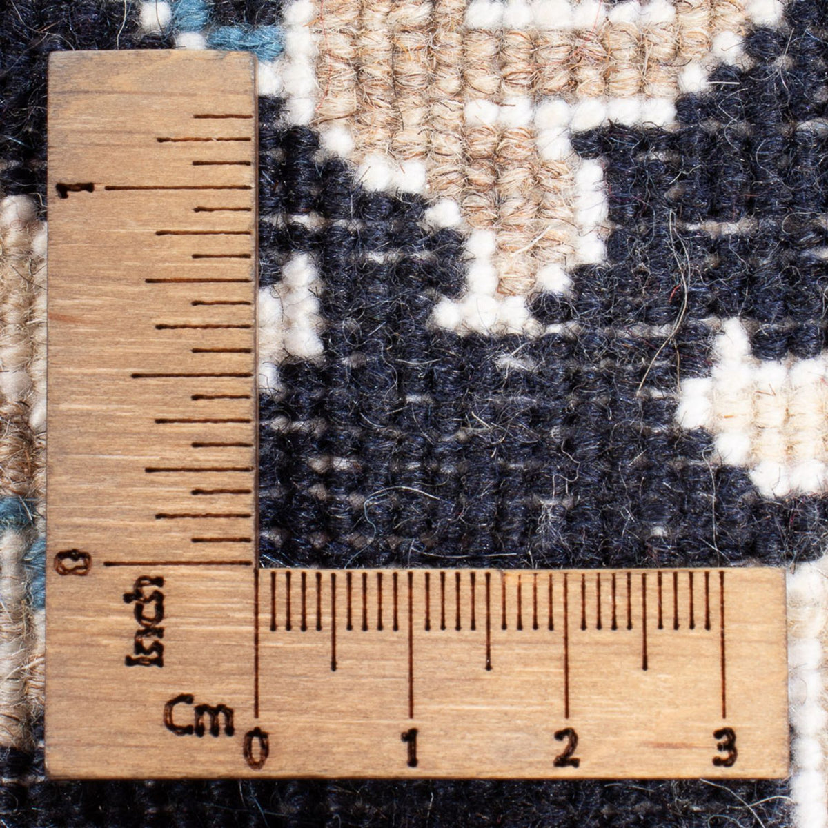 Alfombra Persa - Nain - Real - 90 x 60 cm - azul oscuro