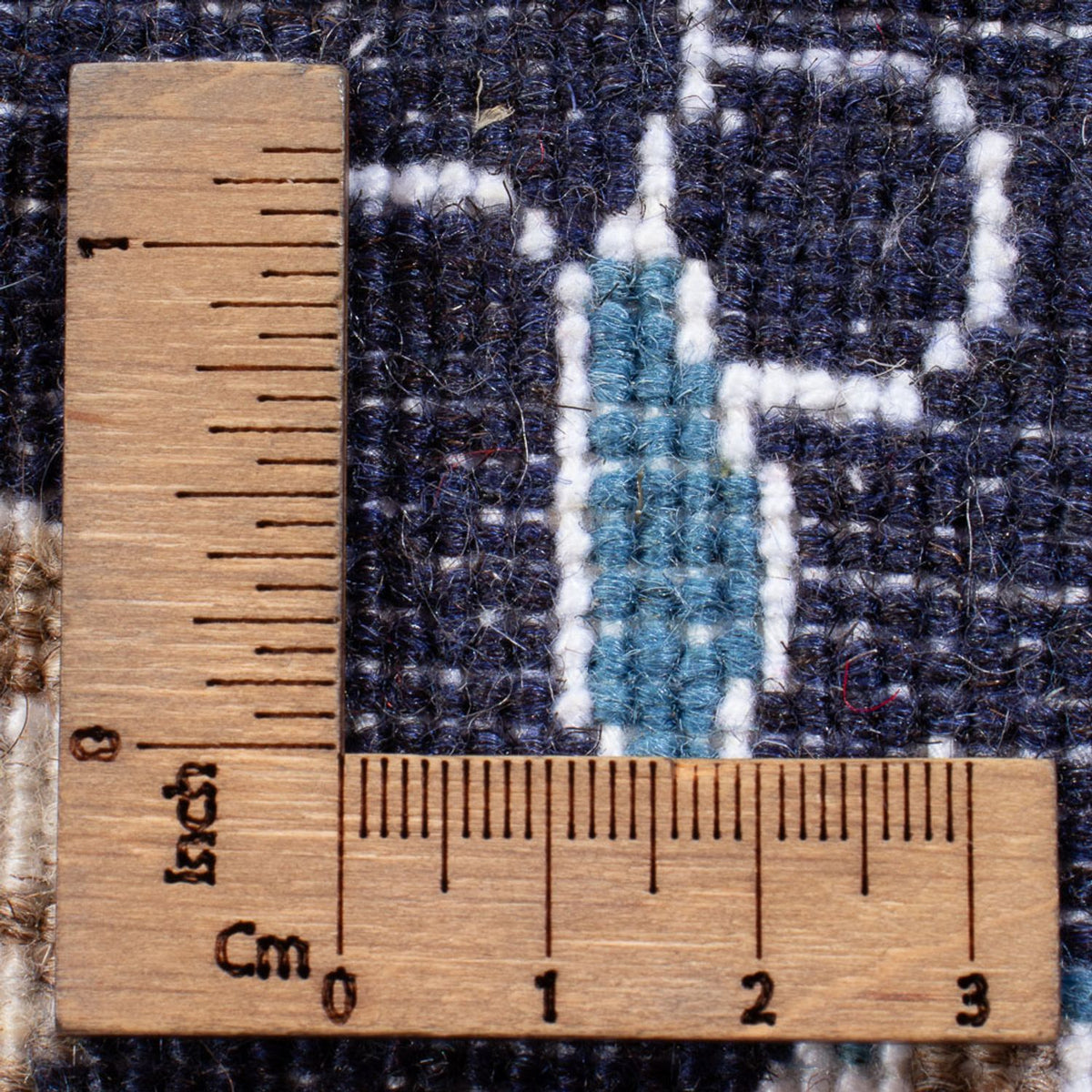 Alfombra Persa - Nain - Real - 90 x 60 cm - azul oscuro