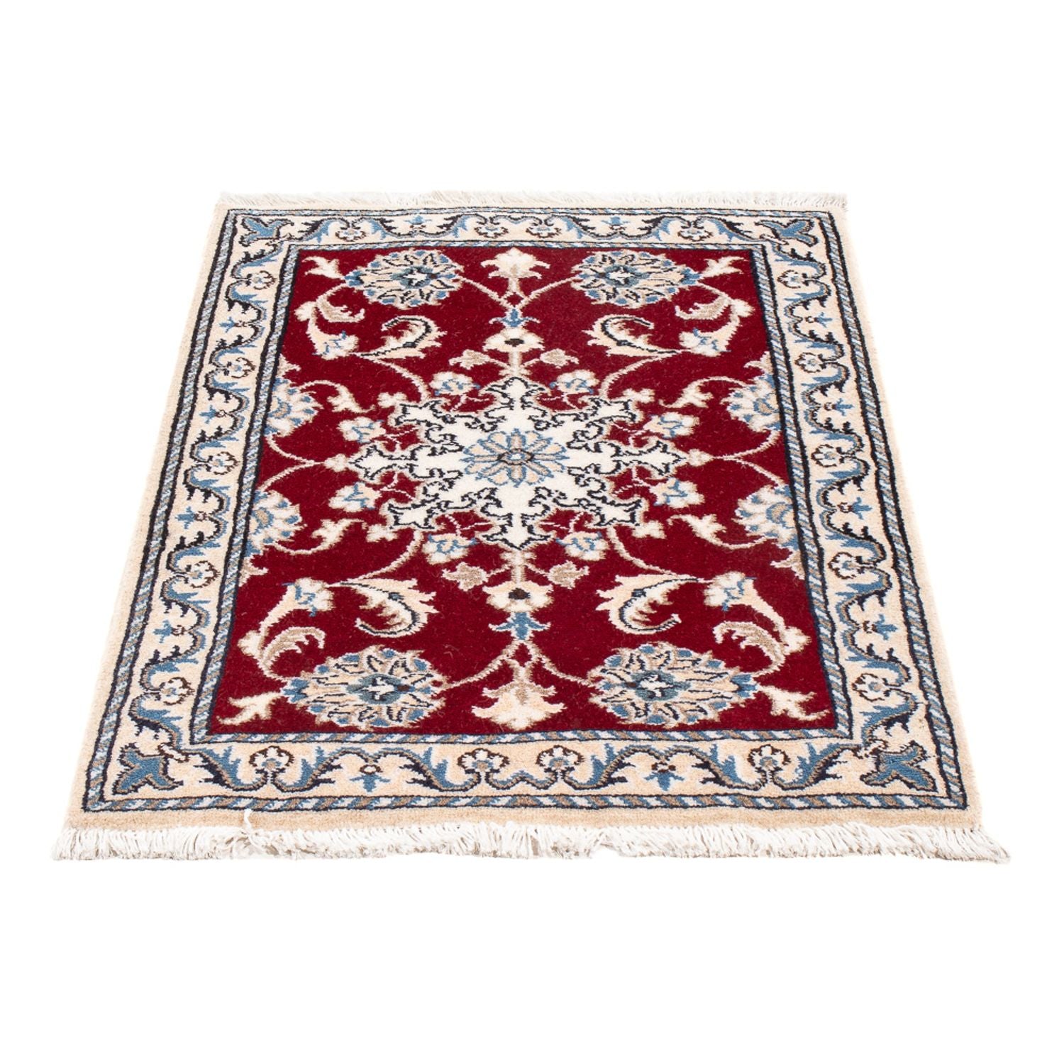 Alfombra Persa - Nain - Real - 90 x 60 cm - rojo