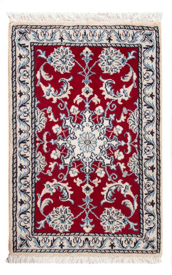 Alfombra Persa - Nain - Real - 90 x 60 cm - rojo
