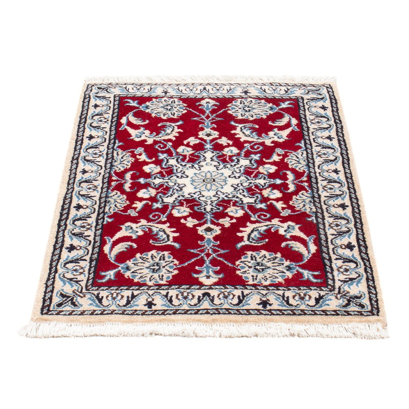 Alfombra Persa - Nain - Real - 90 x 60 cm - rojo