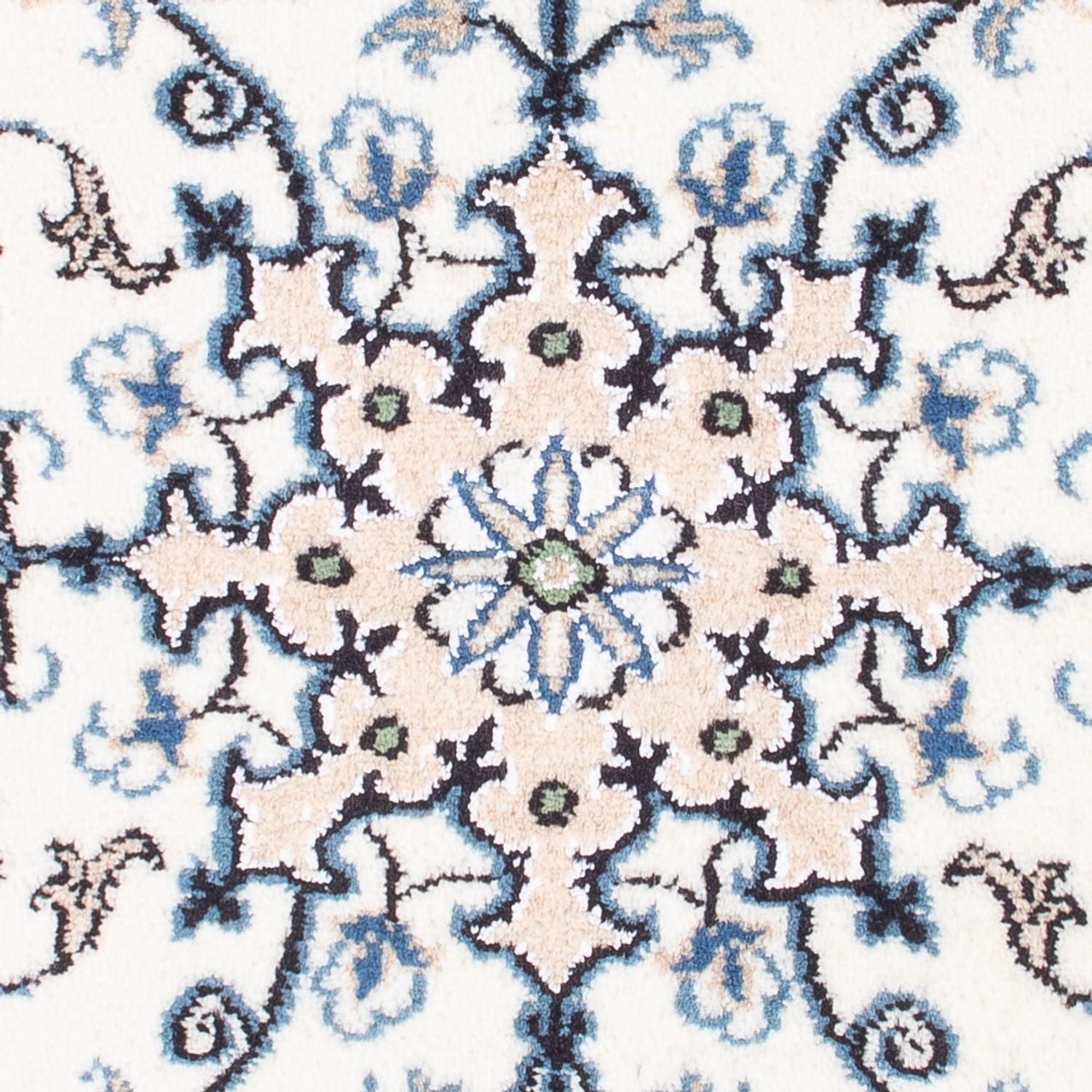 Alfombra Persa - Nain - Real - 90 x 60 cm - crema