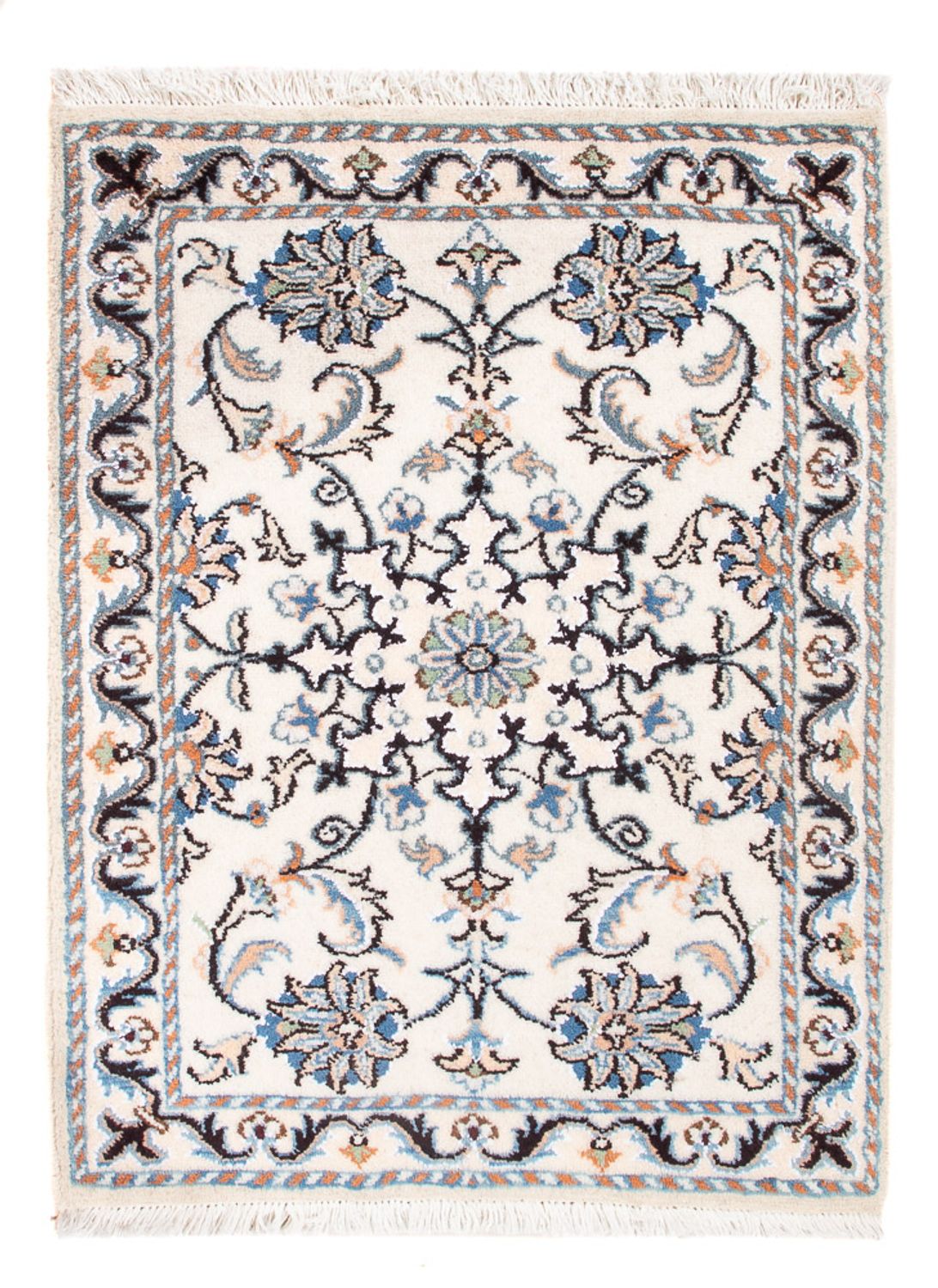 Alfombra Persa - Nain - Real - 90 x 60 cm - crema