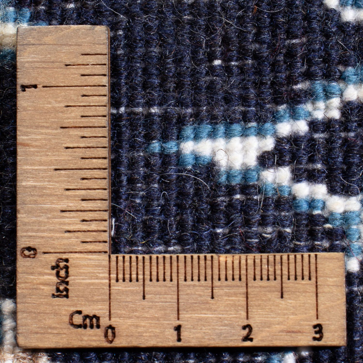 Alfombra Persa - Nain - Real - 90 x 60 cm - azul oscuro