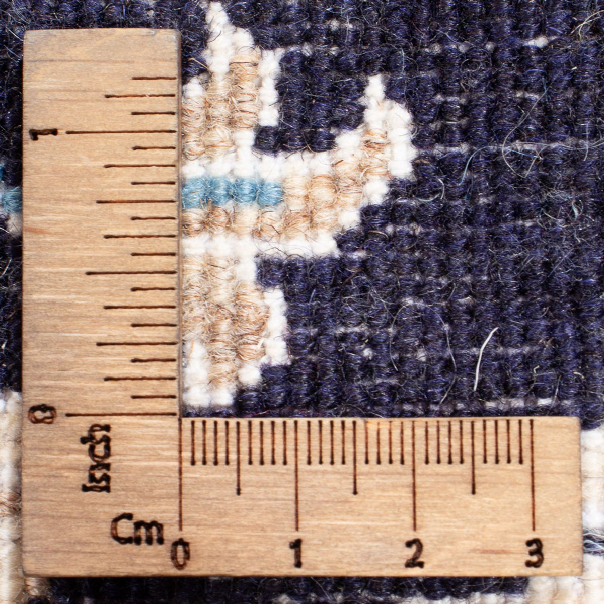 Alfombra Persa - Nain - Real - 90 x 60 cm - azul oscuro