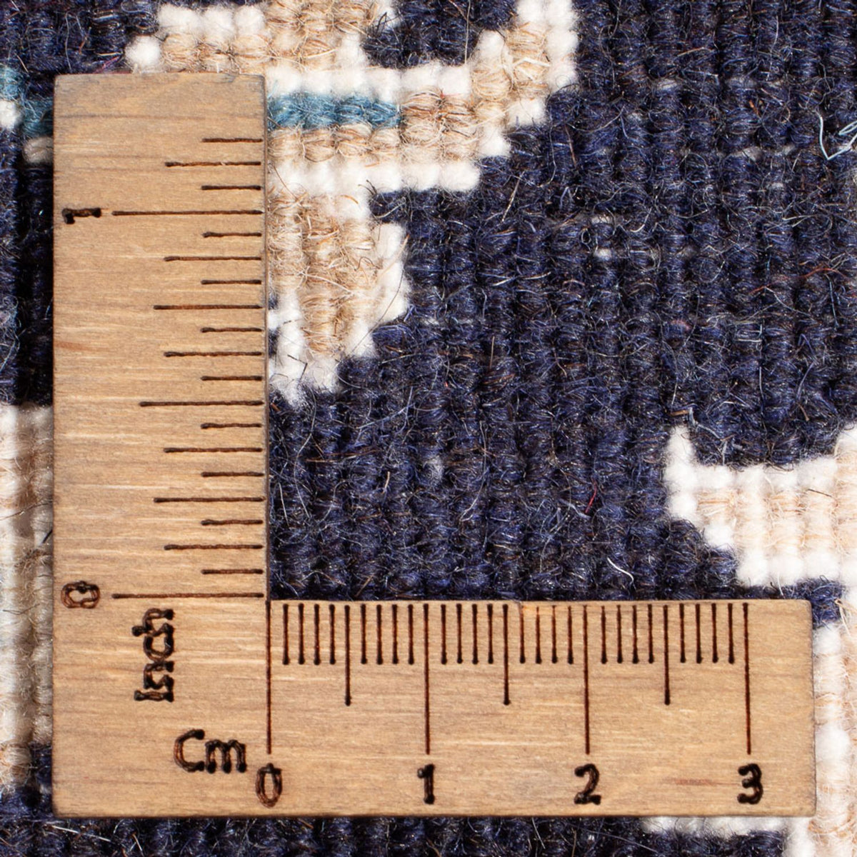 Alfombra Persa - Nain - Real - 90 x 60 cm - azul oscuro