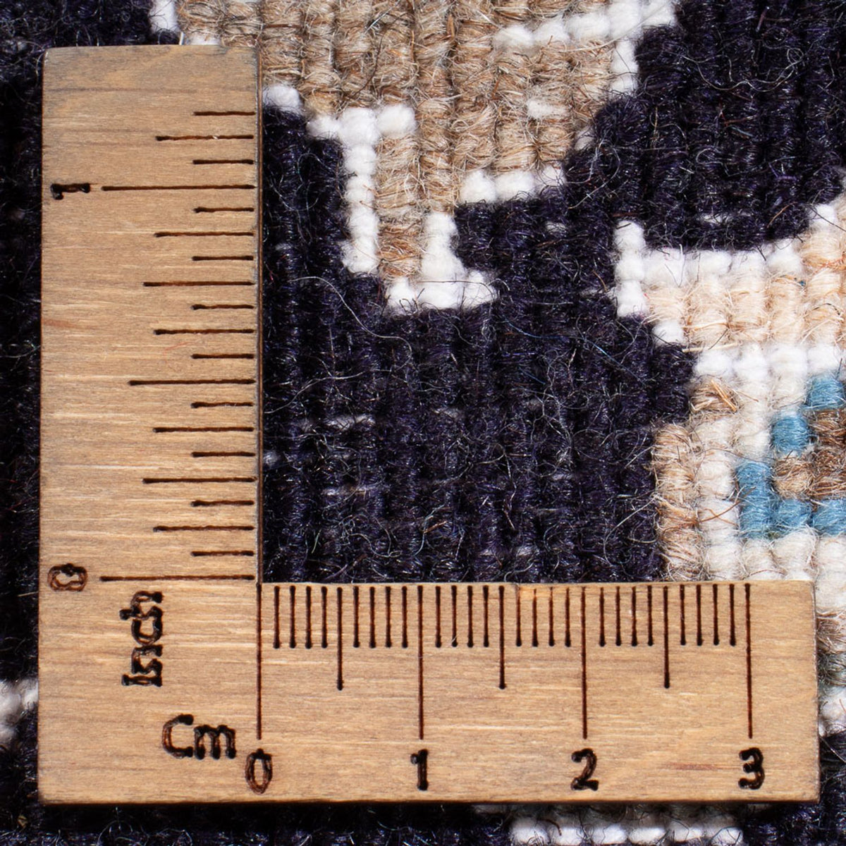 Alfombra Persa - Nain - Real - 90 x 60 cm - azul oscuro