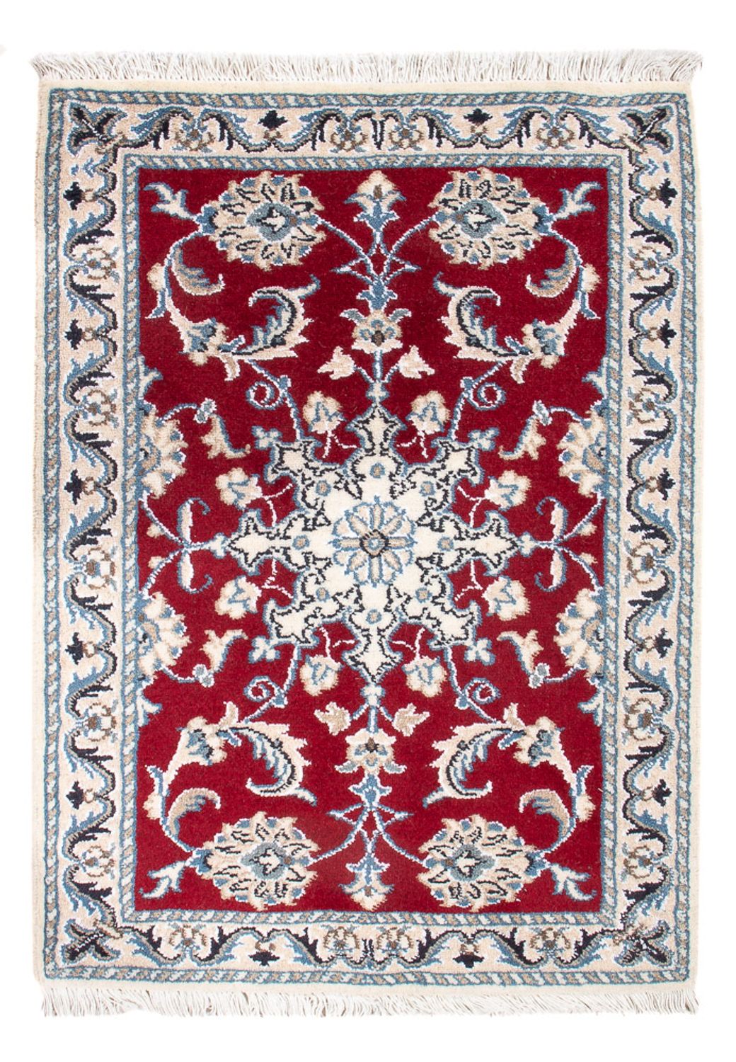 Alfombra Persa - Nain - Real - 90 x 60 cm - rojo