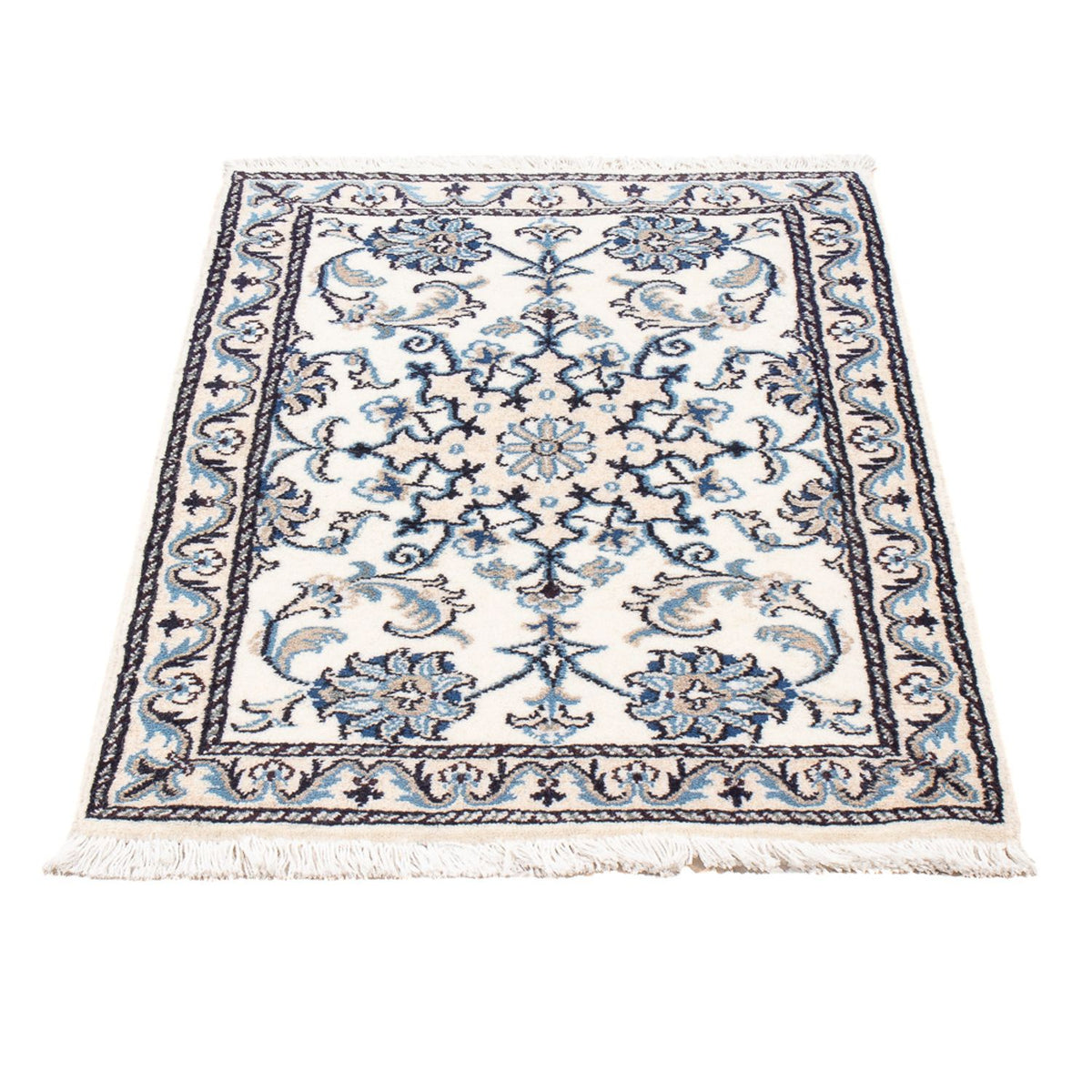Alfombra Persa - Nain - Real - 90 x 60 cm - crema