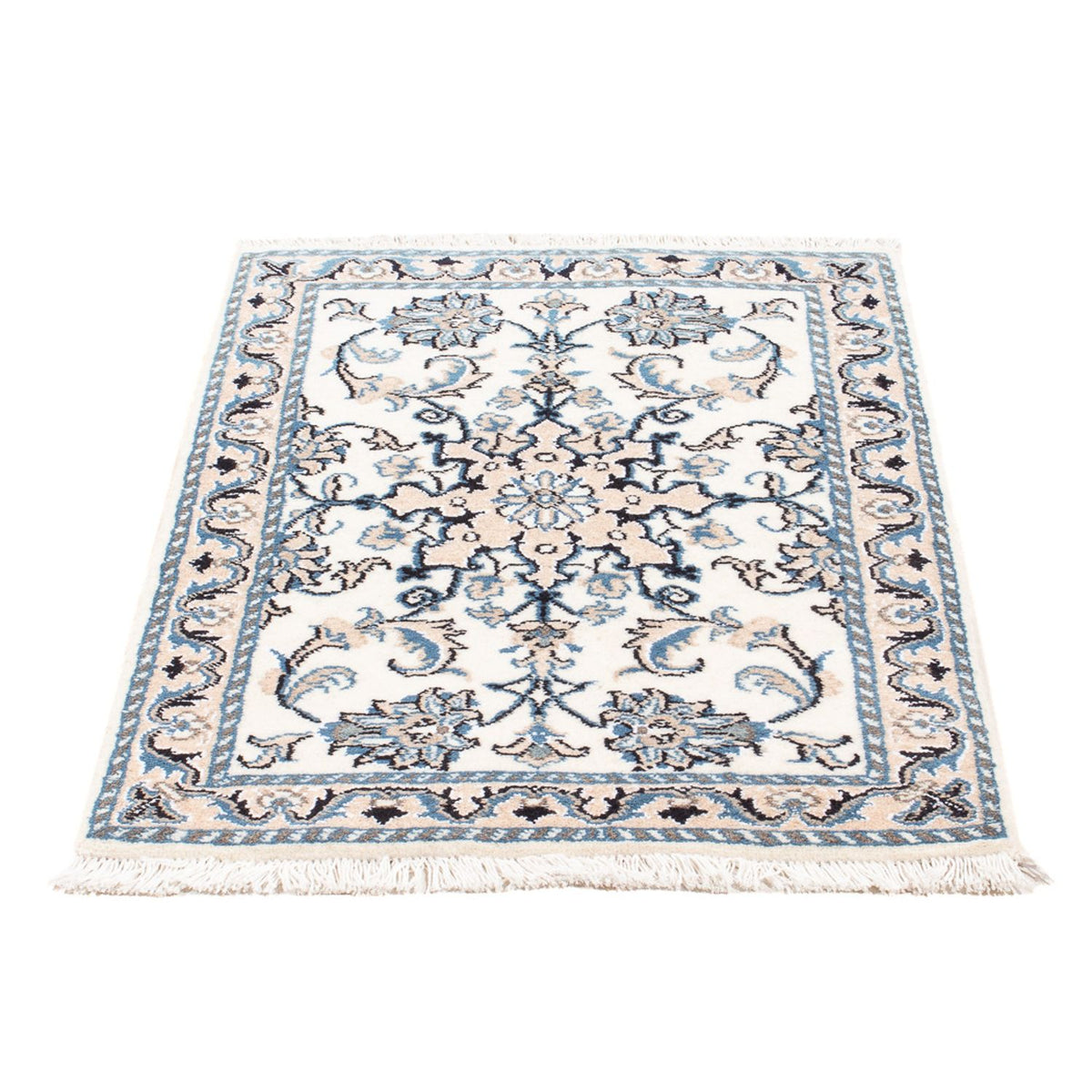 Alfombra Persa - Nain - Real - 90 x 60 cm - crema