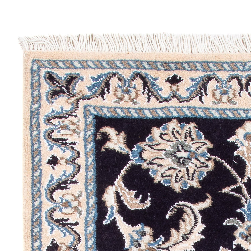 Alfombra Persa - Nain - Real - 90 x 60 cm - azul oscuro