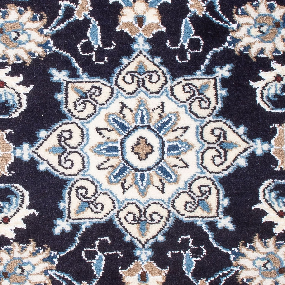 Alfombra Persa - Nain - Real - 90 x 60 cm - azul oscuro
