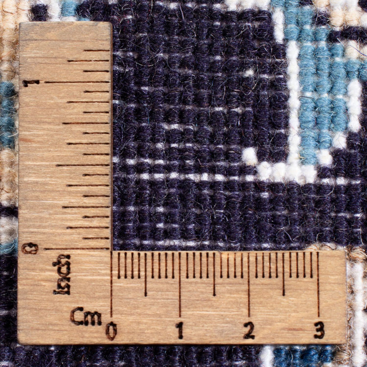 Alfombra Persa - Nain - Real - 90 x 60 cm - azul oscuro