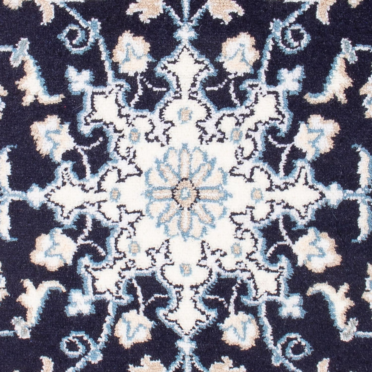 Alfombra Persa - Nain - Real - 90 x 60 cm - azul oscuro